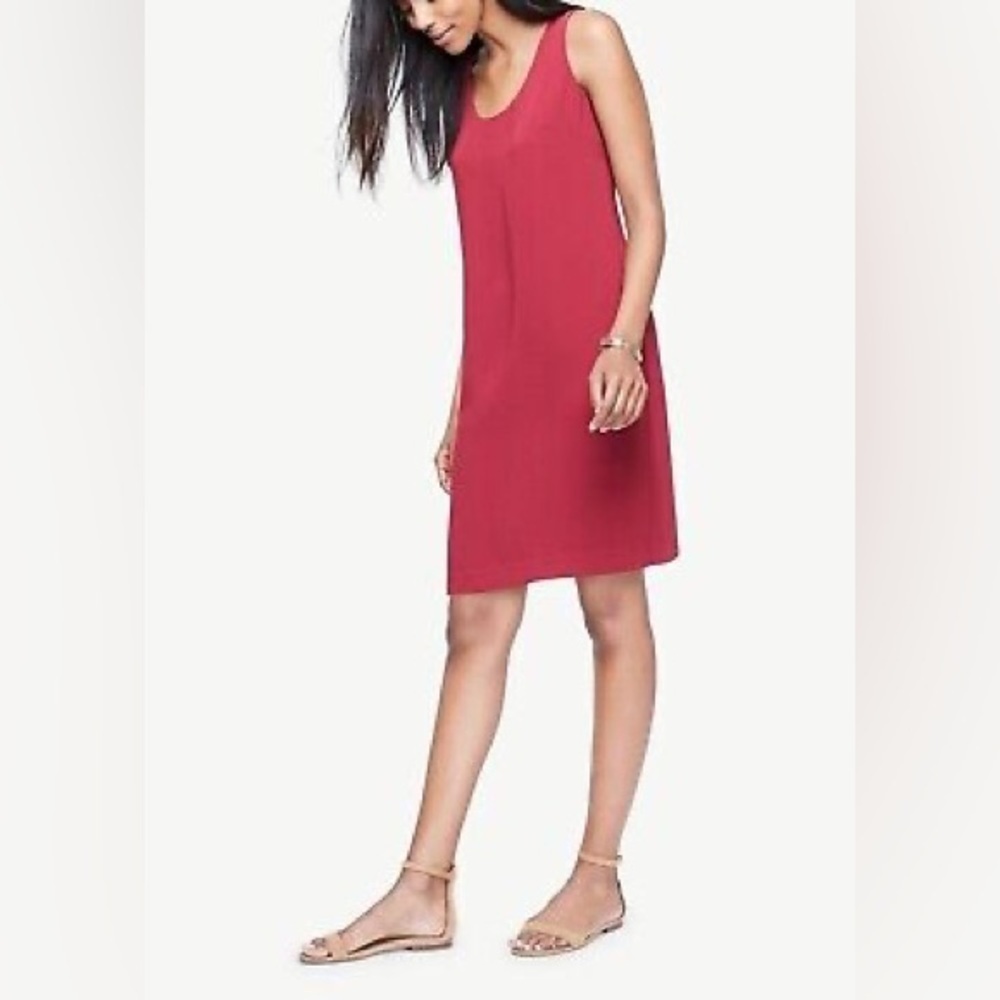 Ann Taylor Red Midi Dress